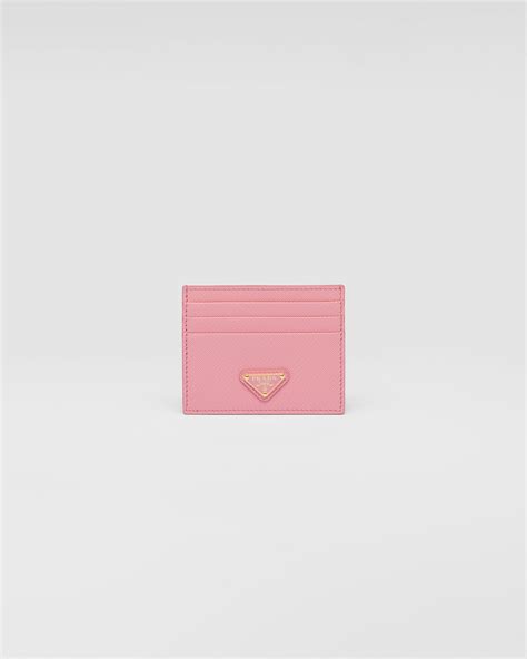 prada pink card holder|prada card holder with zipper.